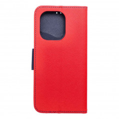 Peňaženkové puzdro Fancy Book na XIAOMI Redmi Note 13 4G Červený / Námornícka modrá