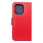 Peňaženkové puzdro Fancy Book na XIAOMI Redmi Note 13 4G Červený / Námornícka modrá