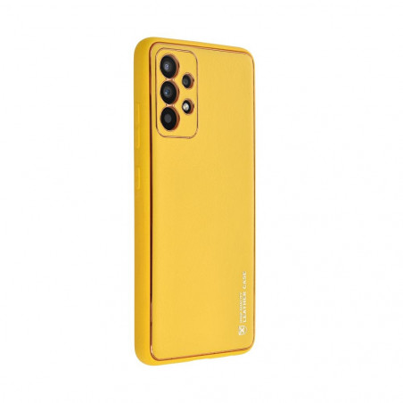 Kryt Leather na Samsung Galaxy A05s Žltý