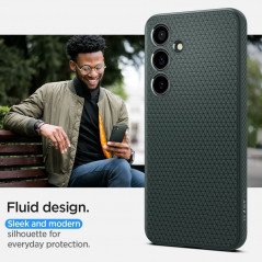 Kryt Spigen  Liquid Air na Samsung Galaxy S24 PLUS Temne zelená