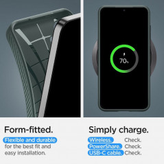 Kryt Spigen  Liquid Air na Samsung Galaxy S24 PLUS Temne zelená