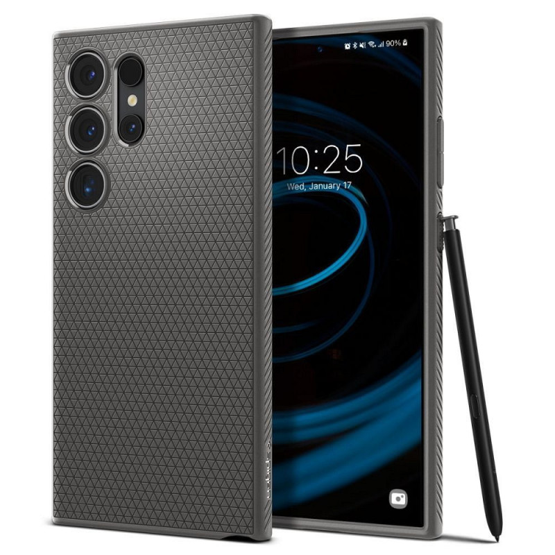 Kryt Spigen  Liquid Air na Samsung Galaxy S24 ULTRA Mramorovo šedá