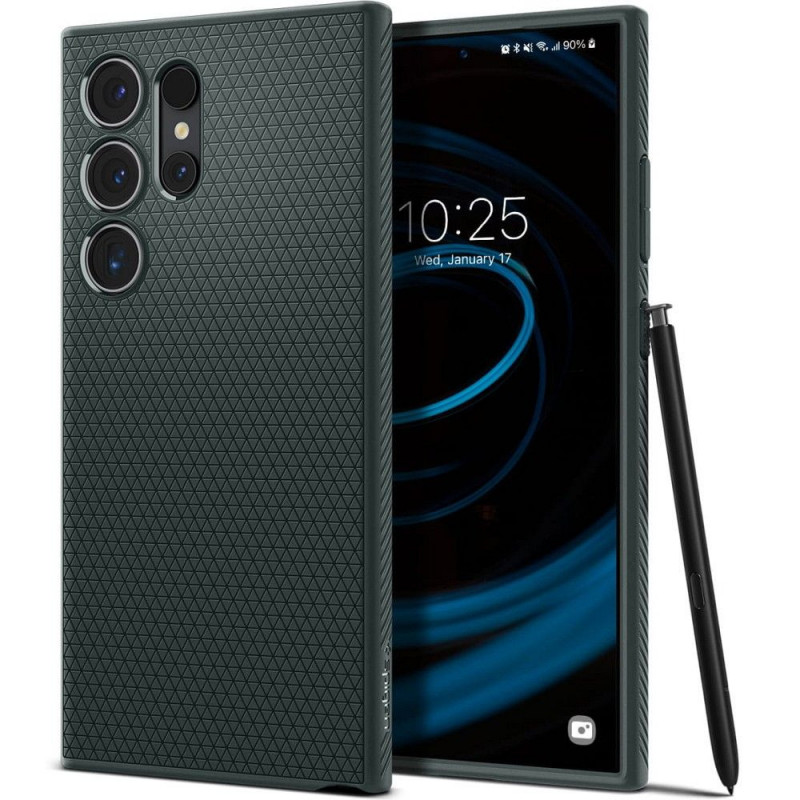 Kryt Spigen  Liquid Air na Samsung Galaxy S24 ULTRA Temne zelená
