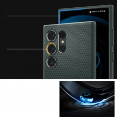 Kryt Spigen  Liquid Air na Samsung Galaxy S24 ULTRA Temne zelená