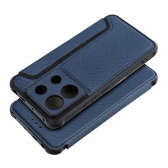 Peňaženkové puzdro Razor Book na XIAOMI Redmi Note 13 Pro 5G Uhlíkové vlákno, Karbónový vzor  Modrý