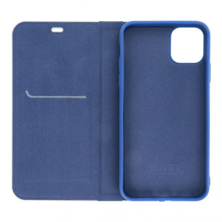 Peňaženkové puzdro LUNA Book Carbon na XIAOMI Redmi Note 13 4G Uhlíkové vlákno, Elegant Modrý