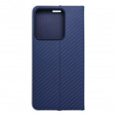 Peňaženkové puzdro LUNA Book Carbon na XIAOMI Redmi Note 13 5G Uhlíkové vlákno, Elegant  Modrý