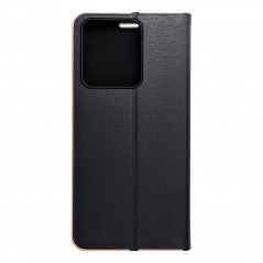 Peňaženkové puzdro LUNA Book Gold na XIAOMI Redmi Note 13 4G Elegant  Čierny