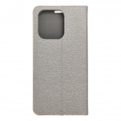 Peňaženkové puzdro LUNA Book Gold na XIAOMI Redmi Note 13 4G Elegant  Strieborný