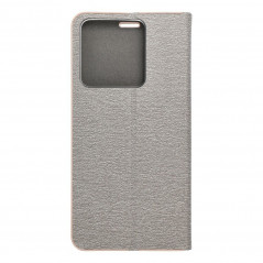 Peňaženkové puzdro LUNA Book Gold na XIAOMI Redmi Note 13 5G Elegant  Strieborný