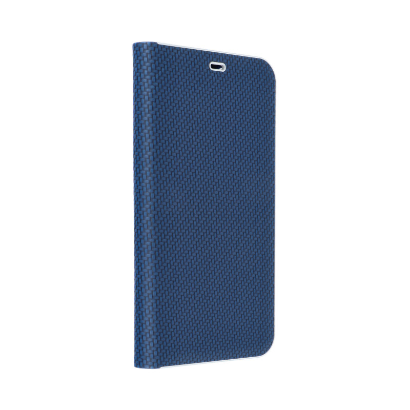 Peňaženkové puzdro LUNA Book Carbon na XIAOMI Redmi Note 13 Pro 4G Uhlíkové vlákno, Elegant  Modrý