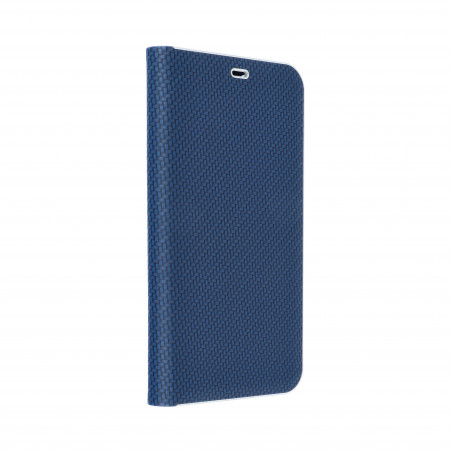 Peňaženkové puzdro LUNA Book Carbon na XIAOMI Redmi Note 13 Pro 4G Uhlíkové vlákno, Elegant Modrý