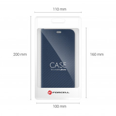 Peňaženkové puzdro LUNA Book Carbon na XIAOMI Redmi Note 13 Pro 4G Uhlíkové vlákno, Elegant  Modrý