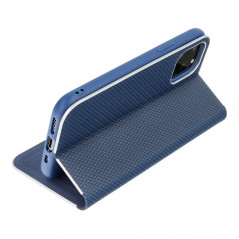 Peňaženkové puzdro LUNA Book Carbon na XIAOMI Redmi Note 13 Pro 4G Uhlíkové vlákno, Elegant  Modrý