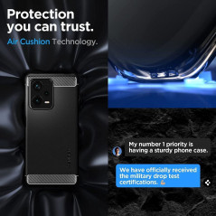 Kryt Spigen Armor na XIAOMI Redmi Note 12 Pro Plus 5G Uhlíkové vlákno, Elegant  Čierny