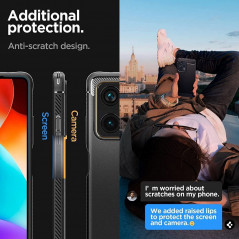 Kryt Spigen Armor na XIAOMI Redmi Note 12 Pro Plus 5G Uhlíkové vlákno, Elegant  Čierny