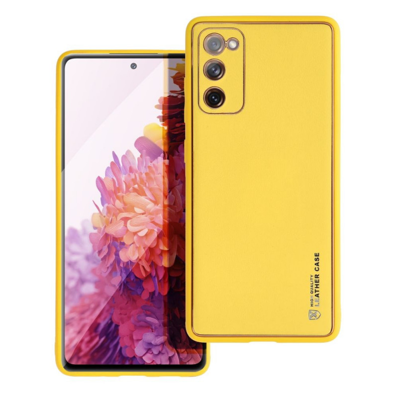 Kryt Leather na Samsung Galaxy S20 FE 5G 2022 Žltý
