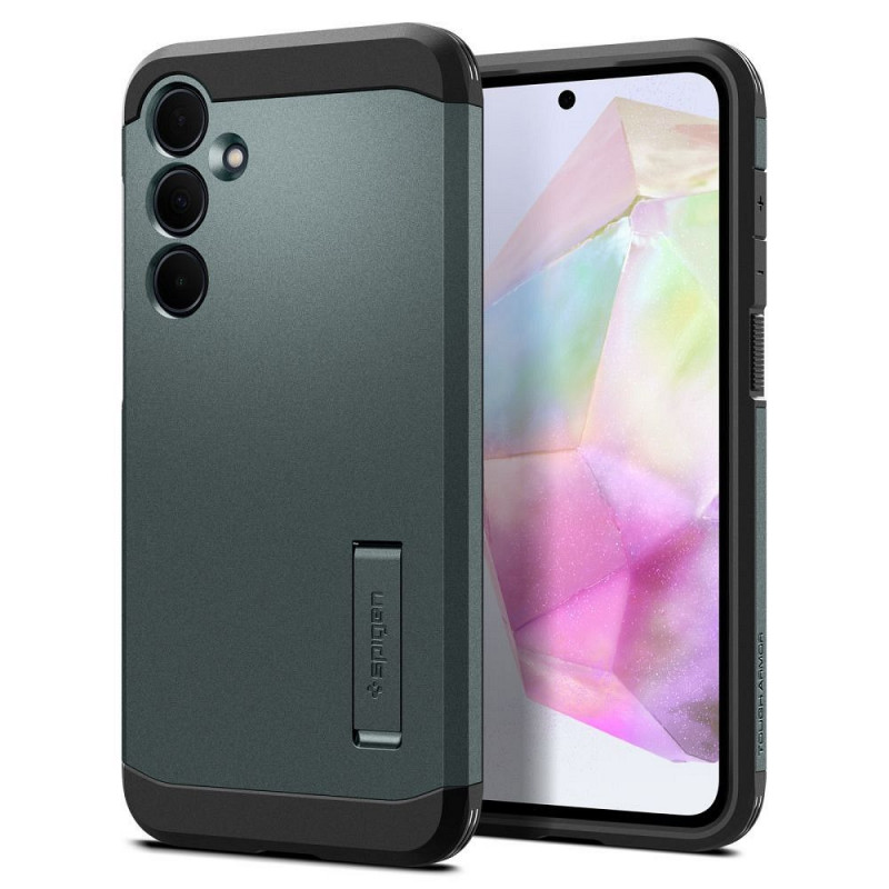 Kryt Spigen Tough Armor na Samsung Galaxy A35 Temne zelená