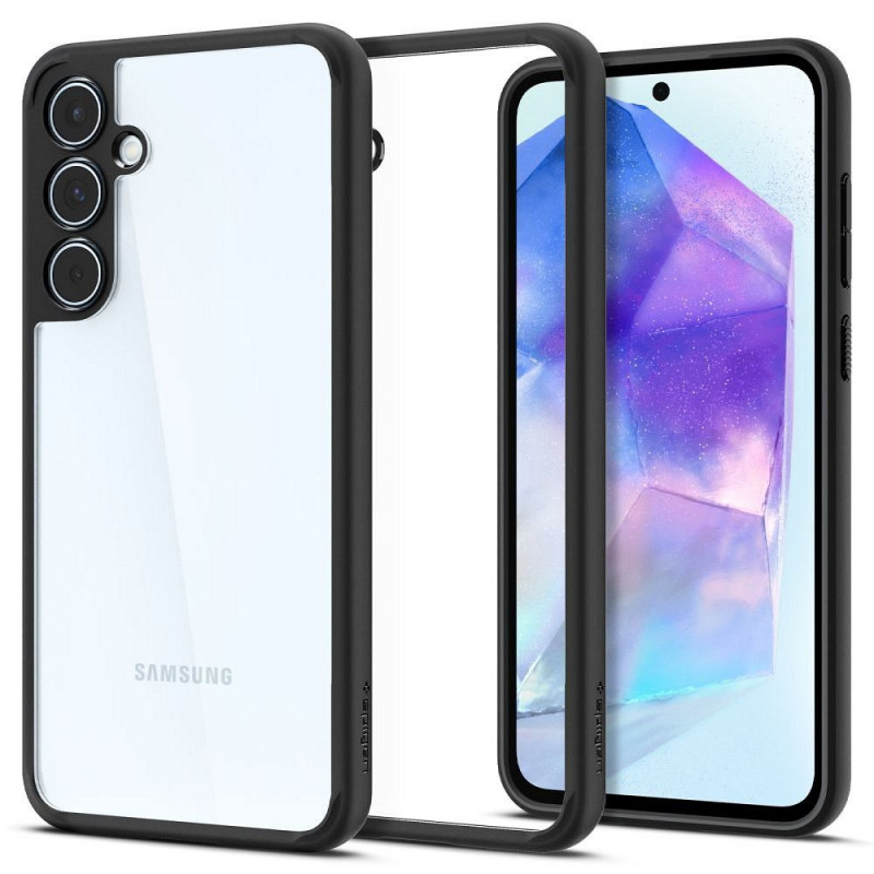 Kryt Spigen Ultra Hybrid na Samsung Galaxy A55 Krištáľovo čistý  Matná čierna