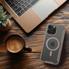Peňaženkové puzdro Smart Mag Book na Apple iPhone 15 Pro Max Elegant  MagSAFE  Titanový