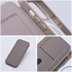 Peňaženkové puzdro Smart Mag Book na Apple iPhone 15 Pro Max Elegant  MagSAFE  Titanový