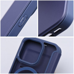 Peňaženkové puzdro Smart Mag Book na Apple iPhone 15 Elegant  MagSAFE  Modrý