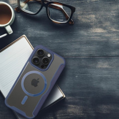 Peňaženkové puzdro Smart Mag Book na Apple iPhone 15 Pro Max Elegant  MagSAFE  Modrý