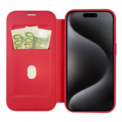 Peňaženkové puzdro Smart Mag Book na Apple iPhone 15 Pro Max Elegant  MagSAFE  Červený