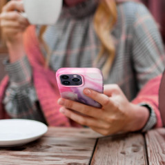 Kryt Leather Mag Cover na Apple iPhone 14 Elegant  MagSAFE  Fialová škvrna