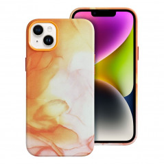 Kryt Leather Mag Cover na Apple iPhone 14 Plus Elegant MagSAFE Oranžová škvrna