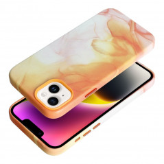 Kryt Leather Mag Cover na Apple iPhone 14 Plus Elegant MagSAFE Oranžová škvrna