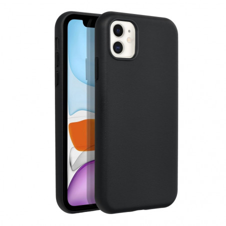 Kryt Leather Mag Cover na Apple iPhone 11 Elegant MagSAFE Čierny