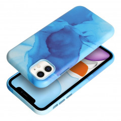 Kryt Leather Mag Cover na Apple iPhone 11 Elegant MagSAFE Modrá škvrna