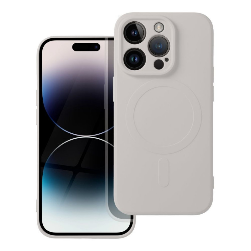 Kryt Silicone Mag Cover na Apple iPhone 14 Pro MagSAFE  Antická biela