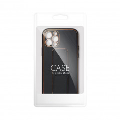 Kryt LEATHER Case Kickstand na Apple iPhone 11 Čierny