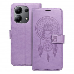 Peňaženkové puzdro MEZZO Book na XIAOMI Redmi Note 13 4G Lapač snov  Fialový (Purple)