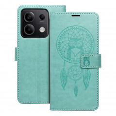 Peňaženkové puzdro MEZZO Book na XIAOMI Redmi Note 13 5G Lapač snov  Zelený
