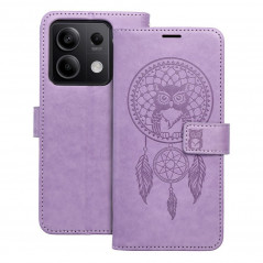 Peňaženkové puzdro MEZZO Book na XIAOMI Redmi Note 13 5G Lapač snov  Fialový (Purple)
