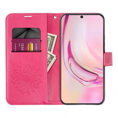 Peňaženkové puzdro MEZZO Book na XIAOMI Redmi Note 13 4G Mandala Purpurový