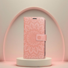 Peňaženkové puzdro MEZZO Book na XIAOMI Redmi Note 13 Pro 5G Mandala  Svetlo broskyňový