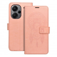Peňaženkové puzdro MEZZO Book na XIAOMI Redmi Note 13 Pro Plus 5G Lapač snov  Svetlo broskyňový