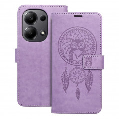 Peňaženkové puzdro MEZZO Book na XIAOMI Redmi Note 13 Pro 4G Lapač snov  Fialový (Purple)