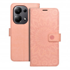 Peňaženkové puzdro MEZZO Book na XIAOMI Redmi Note 13 Pro 4G Mandala  Svetlo broskyňový
