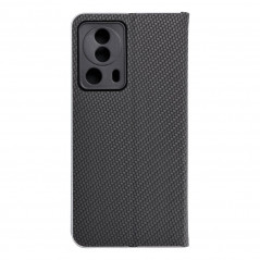 Peňaženkové puzdro LUNA Book Carbon na XIAOMI 13 Lite Uhlíkové vlákno, Elegant  Čierny