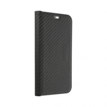 Peňaženkové puzdro LUNA Book Carbon na XIAOMI 13 Pro Uhlíkové vlákno, Elegant  Čierny