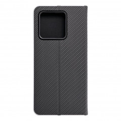 Peňaženkové puzdro LUNA Book Carbon na XIAOMI 13 Pro Uhlíkové vlákno, Elegant  Čierny