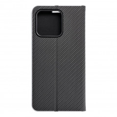 Peňaženkové puzdro LUNA Book Carbon na XIAOMI 13 Uhlíkové vlákno, Elegant  Čierny