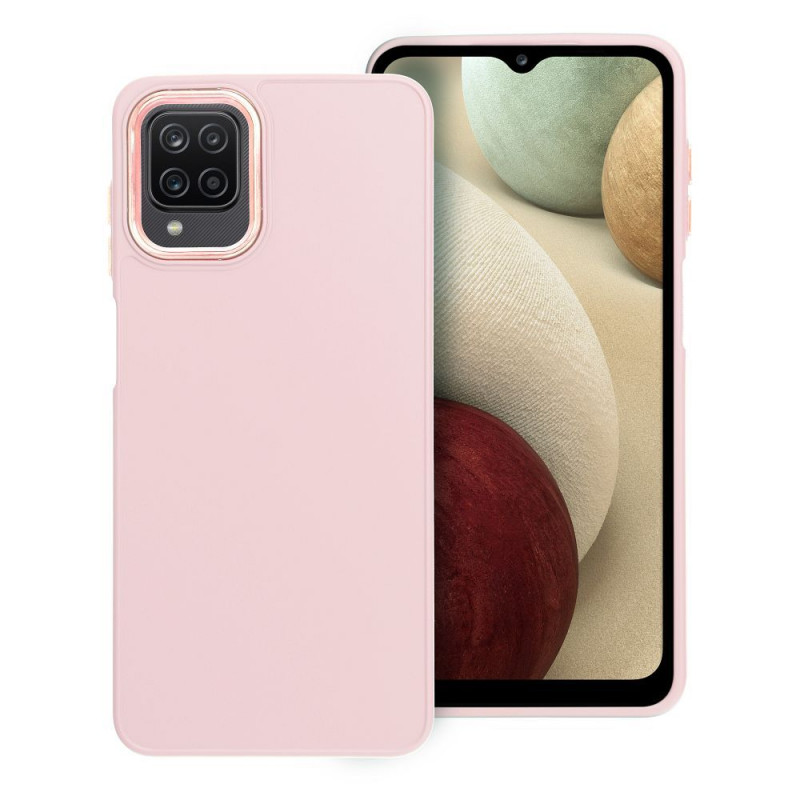 Kryt FRAME na Samsung Galaxy A12 Elegant  Púdrovo ružový