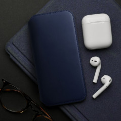Peňaženkové puzdro Dual Pocket book na Samsung Galaxy S23 FE Tmavší modrý