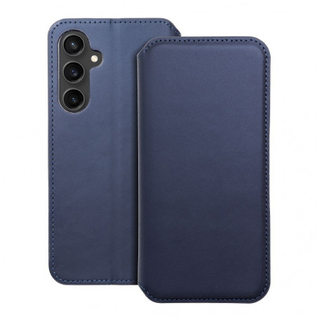 Peňaženkové puzdro Dual Pocket book na Samsung Galaxy S23 FE Tmavší modrý